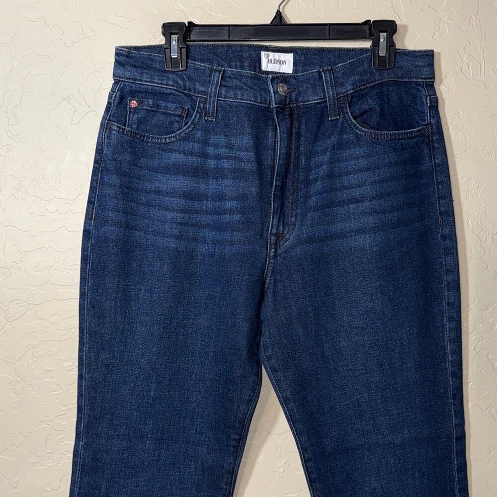 Hudson Heidi High Rise Flare Jeans in a dark blue wash - Picture 3 of 9
